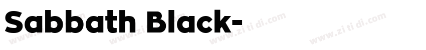 Sabbath Black字体转换